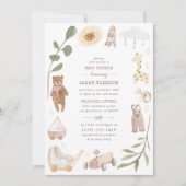 Kleine Junge Handgemalte Spielzeuge | Kinderdusche Einladung (Vorderseite)