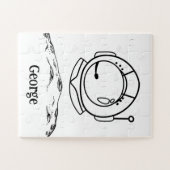 Kleine Jungen Astronaut im Weltraum Puzzle (Horizontal)