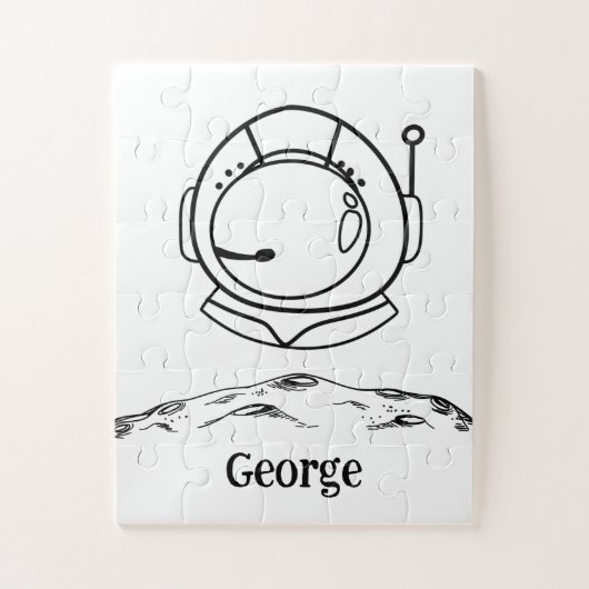 Kleine Jungen Astronaut im Weltraum Puzzle (Vertikal)