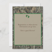 Kleine Jungen Jagen Camouflage Kinderdusche Einlad Einladung (Rückseite)