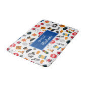 Kleine Jungen Polizeibeamter Muster Kinderbecken Badematte (Schrägansicht)