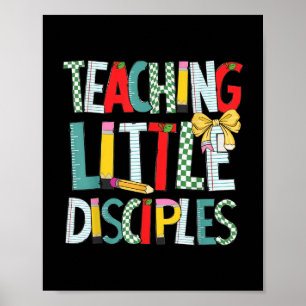 Kleine Jünger lehren religiöse Christliche Bibl Poster