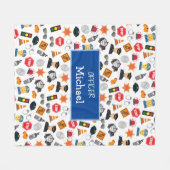 Kleine Jungs Polizeibeamte Pattern Kids Fleecedecke (Vorderseite (Horizontal))