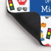 Kleine Jungs Polizeibeamte Pattern Kids Mousepad (Ecke)