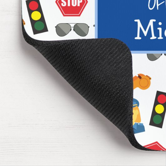 Kleine Jungs Polizeibeamte Pattern Kids Mousepad (Ecke)