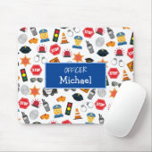 Kleine Jungs Polizeibeamte Pattern Kids Mousepad (Mit Mouse)