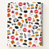 Kleine Jungs Polizeibeamte Pattern Kinderschule Notizblock (Rückseite)