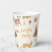 Kleine Jungtiere zum Geburtstag Pappbecher (Rückseite)