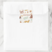 Kleine Jungtiere zum Geburtstag Quadratischer Aufkleber (Tasche)