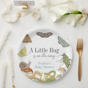 Kleine Käfer Insekten Pilz Junge Baby Shower Pappteller