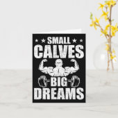 Kleine Kälber Große Träume Bodybuilding Weichtenst Karte (Gelbe Blume)