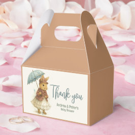 Kleine Kaninchen-Babydusche Weichkaramellfarbe Geschenkschachtel