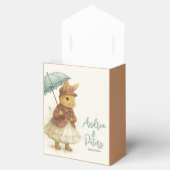 Kleine Kaninchen-Babydusche Weichkaramellfarbe Geschenkschachtel (Geöffnet)