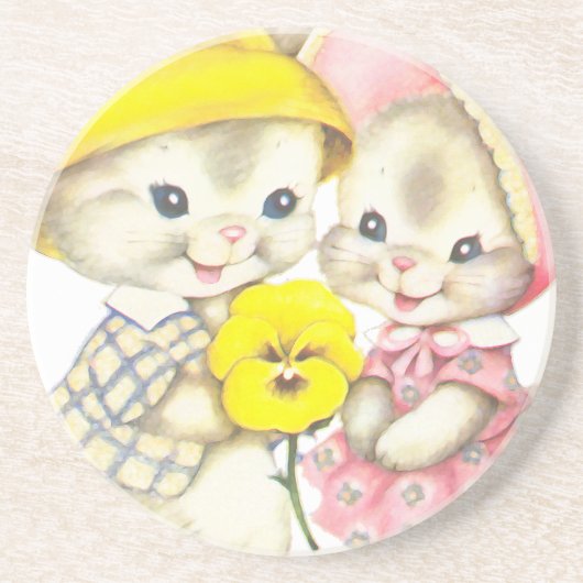 Kleine Kaninchen Getränkeuntersetzer (Vorne)