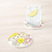 Kleine Kaninchen Getränkeuntersetzer (Seite)