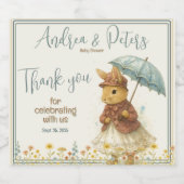 Kleine Kaninchendusche für Mädchen Bierflaschenetikett (Einzelnes Label)