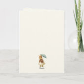 Kleine Kaninchendusche für Mädchen Einladung (Rückseite)