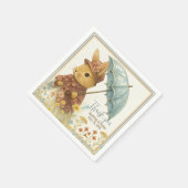 Kleine Kaninchendusche für Mädchen Serviette (Ecke)