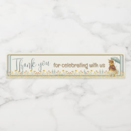 Kleine Kaninchendusche für Mädchen Wasserflaschenetikett