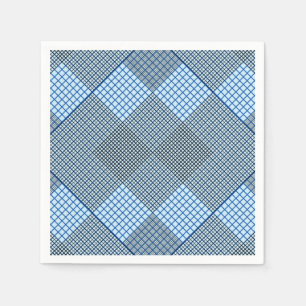 Kleine, karierte 2 Töne 04A2 L blaue BG Serviette