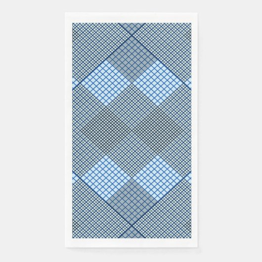 Kleine, karierte 2 Töne 04A Blau BG Serviette (Vorderseite)