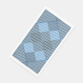 Kleine, karierte 2 Töne 04A Blau BG Serviette (Ecke)