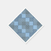 Kleine, karierte 2 Töne 04A Blau BG Serviette (Ecke)
