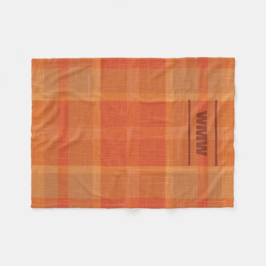 Kleine Karierte Fleece mit Monogramm (Vorderseite (Horizontal))