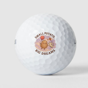 Kleine Kartoffel Große Träume – Süße Motivation Golfball