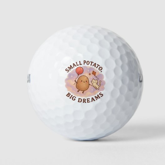 Kleine Kartoffeln Große Träume - Niedlich Motivier Golfball (Vorderseite)