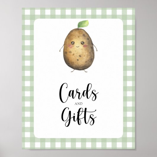 Kleine Kartoffeln - Karten und Geschenke Babydusch Poster (Vorne)