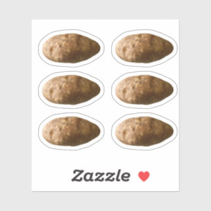 Kleine Kartoffeln Kartoffel individuell geschnitte Aufkleber