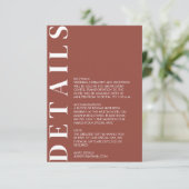 Kleine Kastanie-Hochzeitskarte Begleitkarte (Stehend Vorderseite)