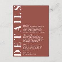 Kleine Kastanie-Hochzeitskarte