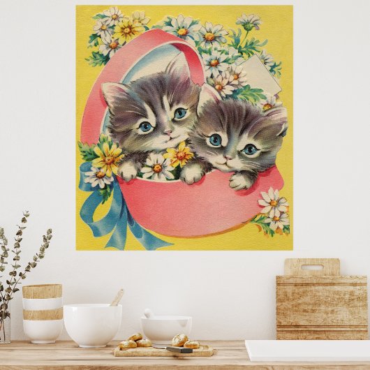 Kleine Kätzchen und Kätzchen Poster (Küche)
