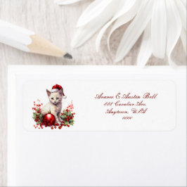 Kleine Kätzchen zu Weihnachten verkleidet