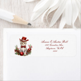 Kleine Kätzchen zu Weihnachten verkleidet