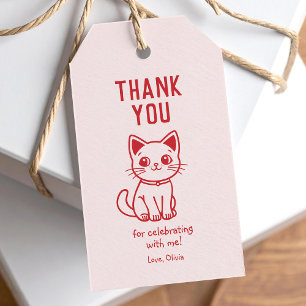 Kleine Katze danke dir (ALLE FARBEN ÄNDERN) Geschenkanhänger