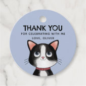 Kleine Katze danke Geschenkanhänger (Vorderseite)