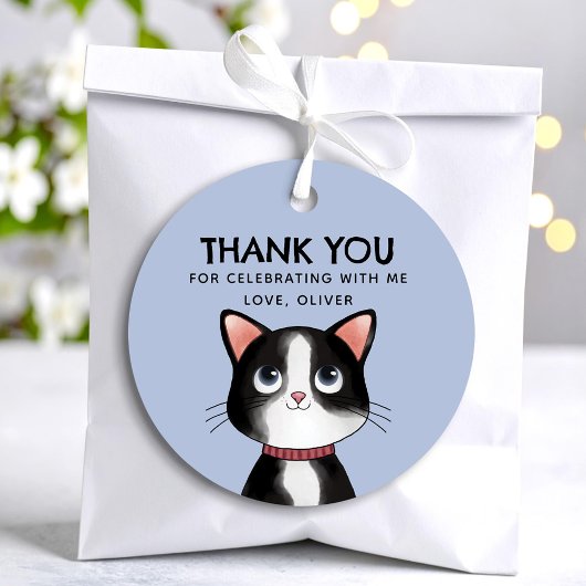 Kleine Katze danke Geschenkanhänger