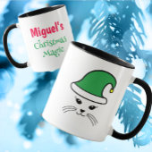 Kleine Katze Santa Elf Tasse