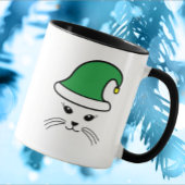 Kleine Katze Santa Elf Tasse