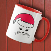 Kleine Katze Santa Tasse