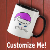 Kleine Katze Santa Tasse