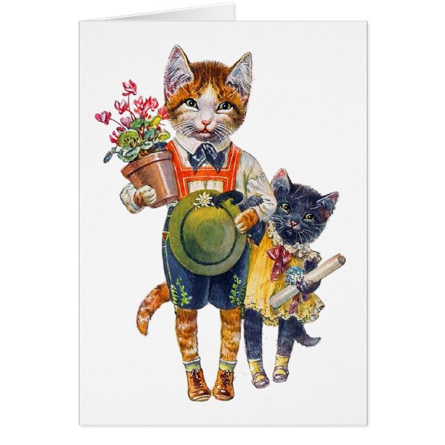 Kleine Katzen, die Geschenke tragen (Vorne)