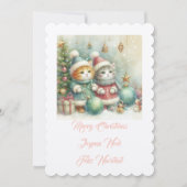 Kleine Katzen, frohe Weihnachten Einladung (Vorderseite)