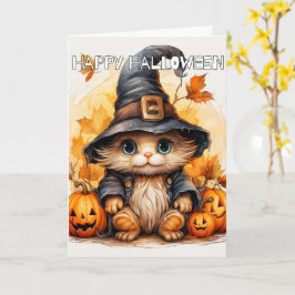 Kleine Katzenjacke | Frohe Halloween Karte
