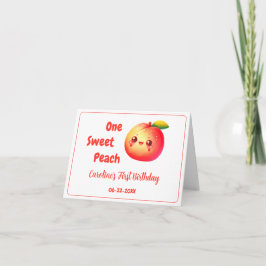 Kleine Kawaii-Pfirsich-Sommerparty Danke