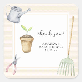 Kleine Keimbrauendusche danke Quadratischer Aufkleber