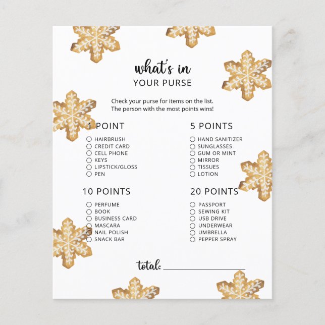 Kleine Kekse, was in Ihrem Handtaschen Baby Dusche (Vorderseite)